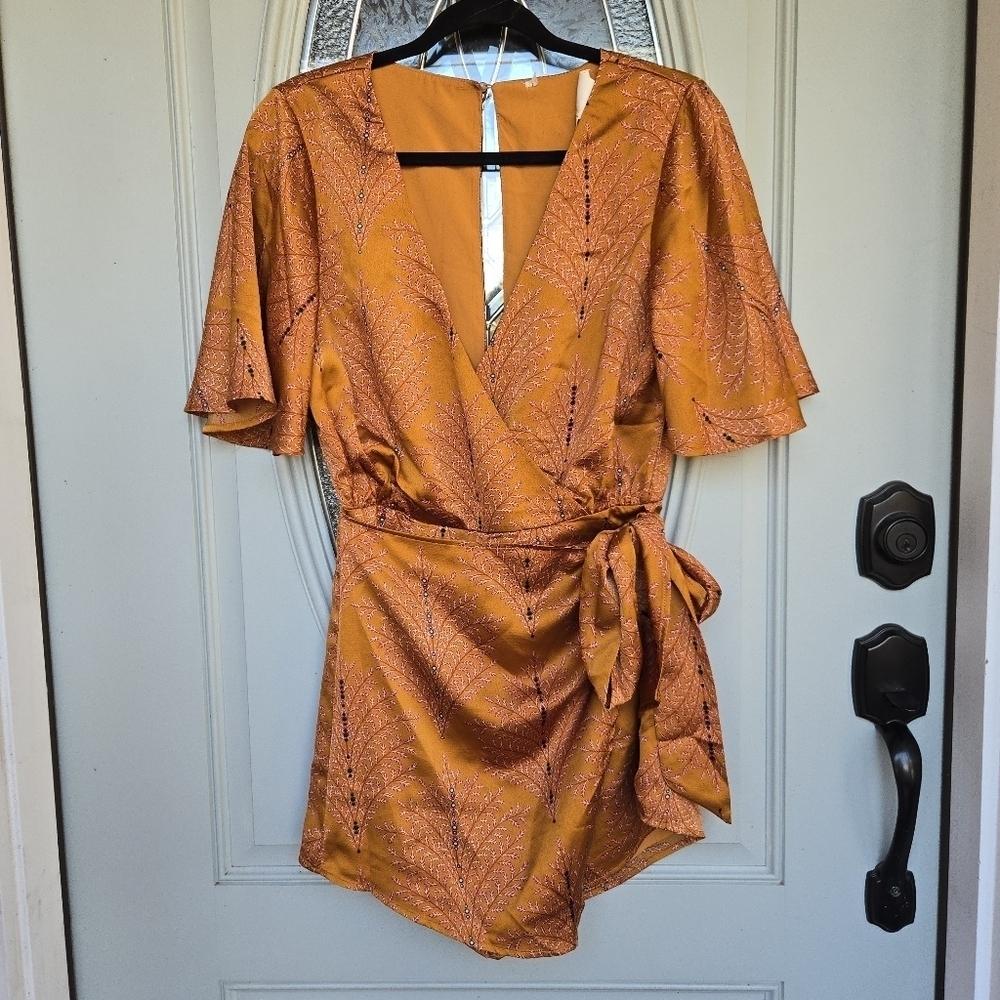 Here Comes The Sun Orange Romper